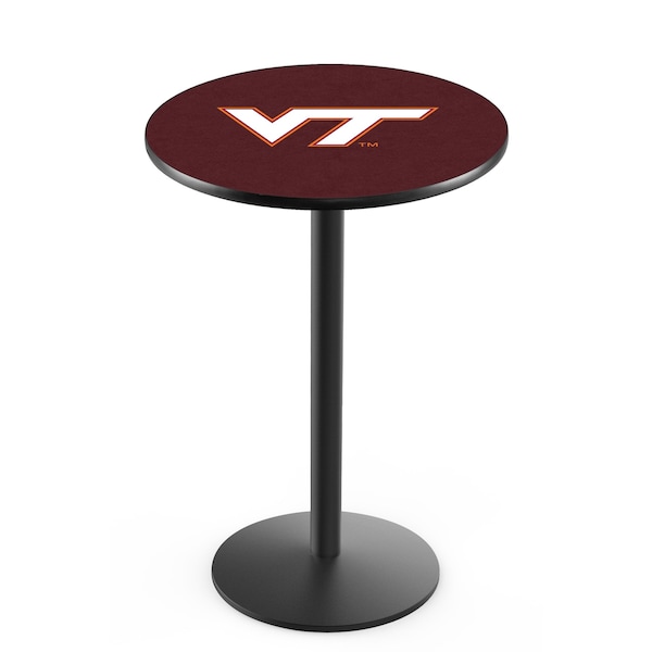42" Blk Wrinkle Virginia Tech Pub Table